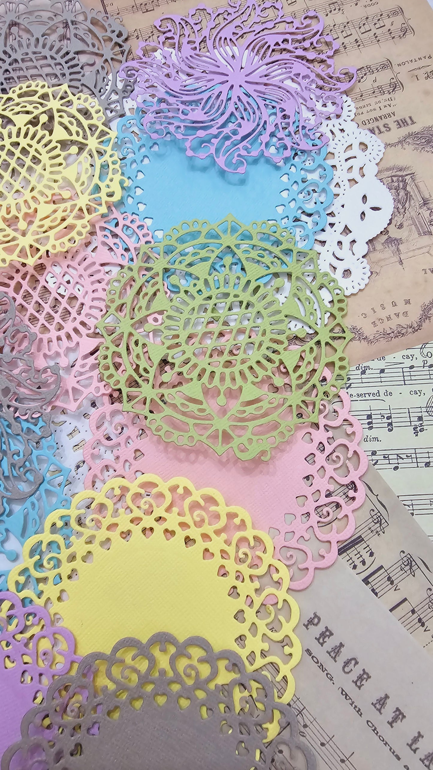 Folio of Die cuts Texture carton Paper 216g High Quality ,Pastel quit colors for journaling | Scrapbooking | crafts | Hand Arts ••