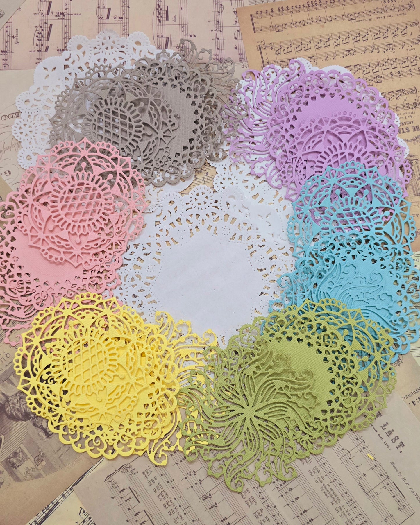 Folio of Die cuts Texture carton Paper 216g High Quality ,Pastel quit colors for journaling | Scrapbooking | crafts | Hand Arts ••