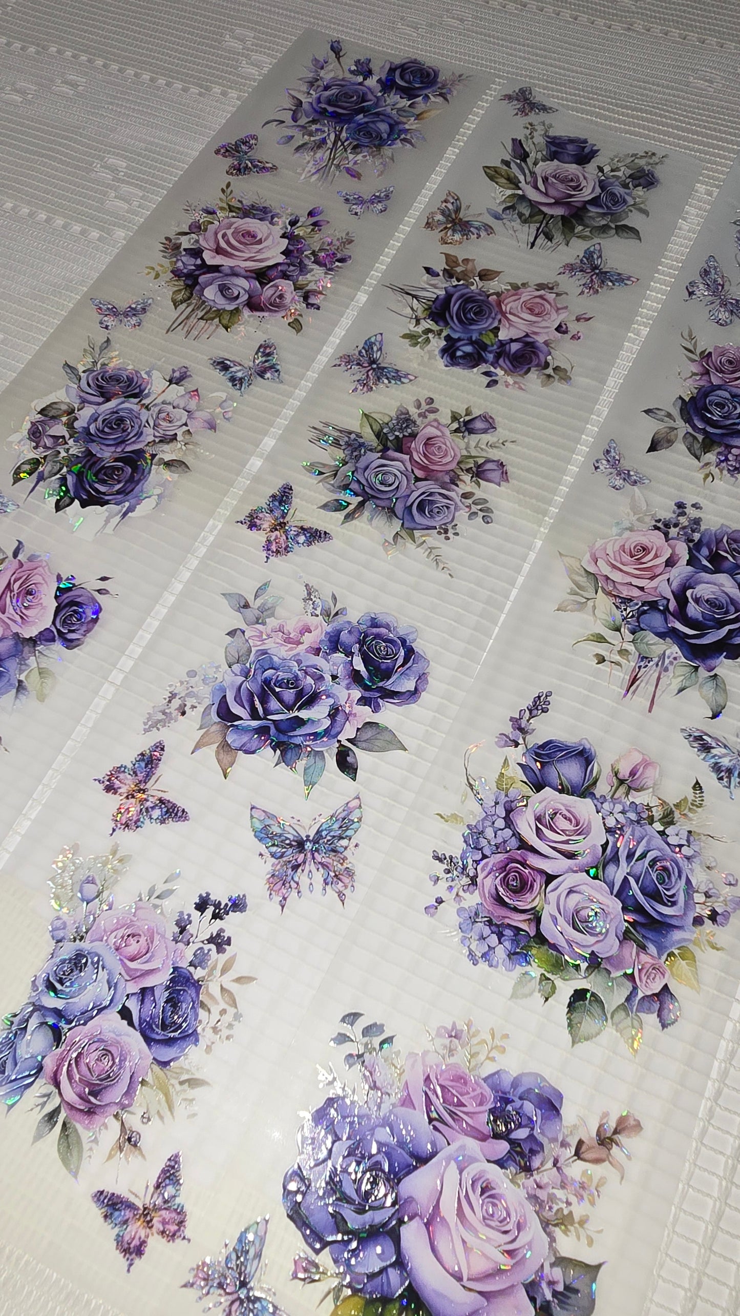 My DESIGN My PET TAPE journaling, Scrapbooking, Crafts , Hand Arts loop 100Cmx 7Cm , Bright Pink Purple Flowers