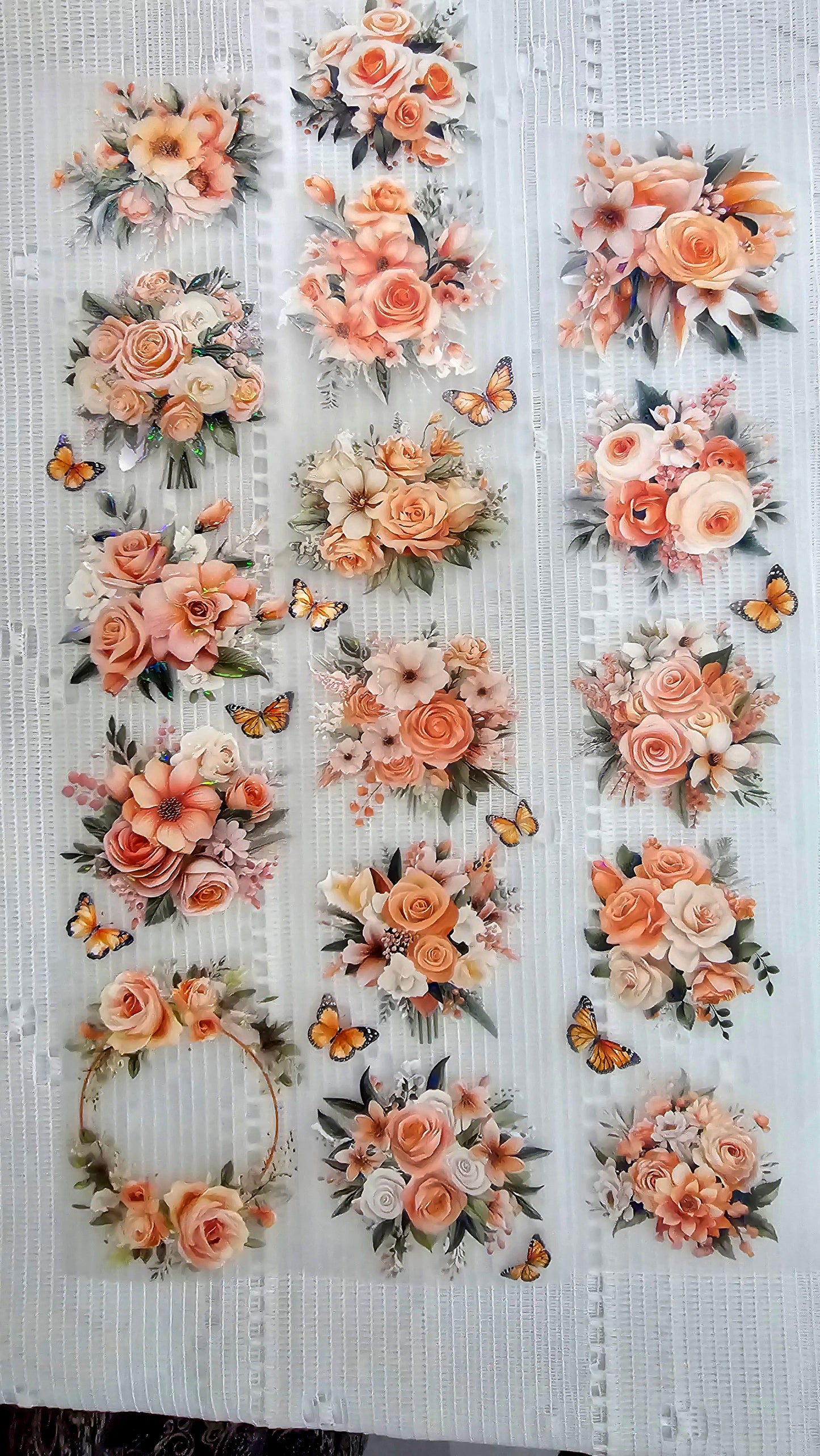 My DESIGN My PET TAPE journaling, Scrapbooking, Crafts , Hand Arts loop 100cm x7cm , Salmon Flowers