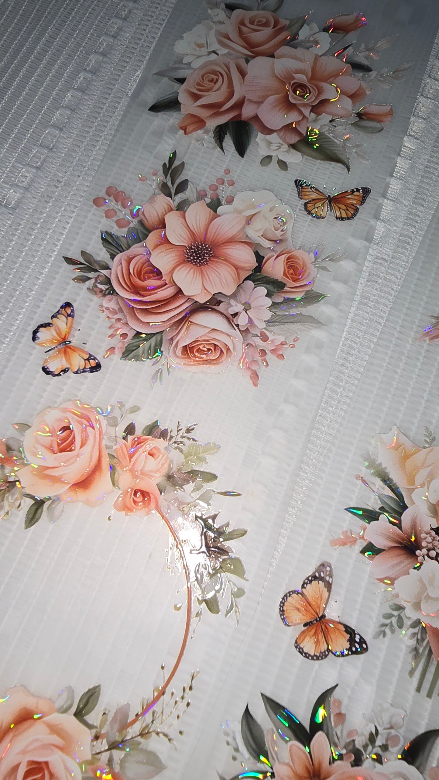 My DESIGN My PET TAPE journaling, Scrapbooking, Crafts , Hand Arts loop 100cm x7cm , Salmon Flowers