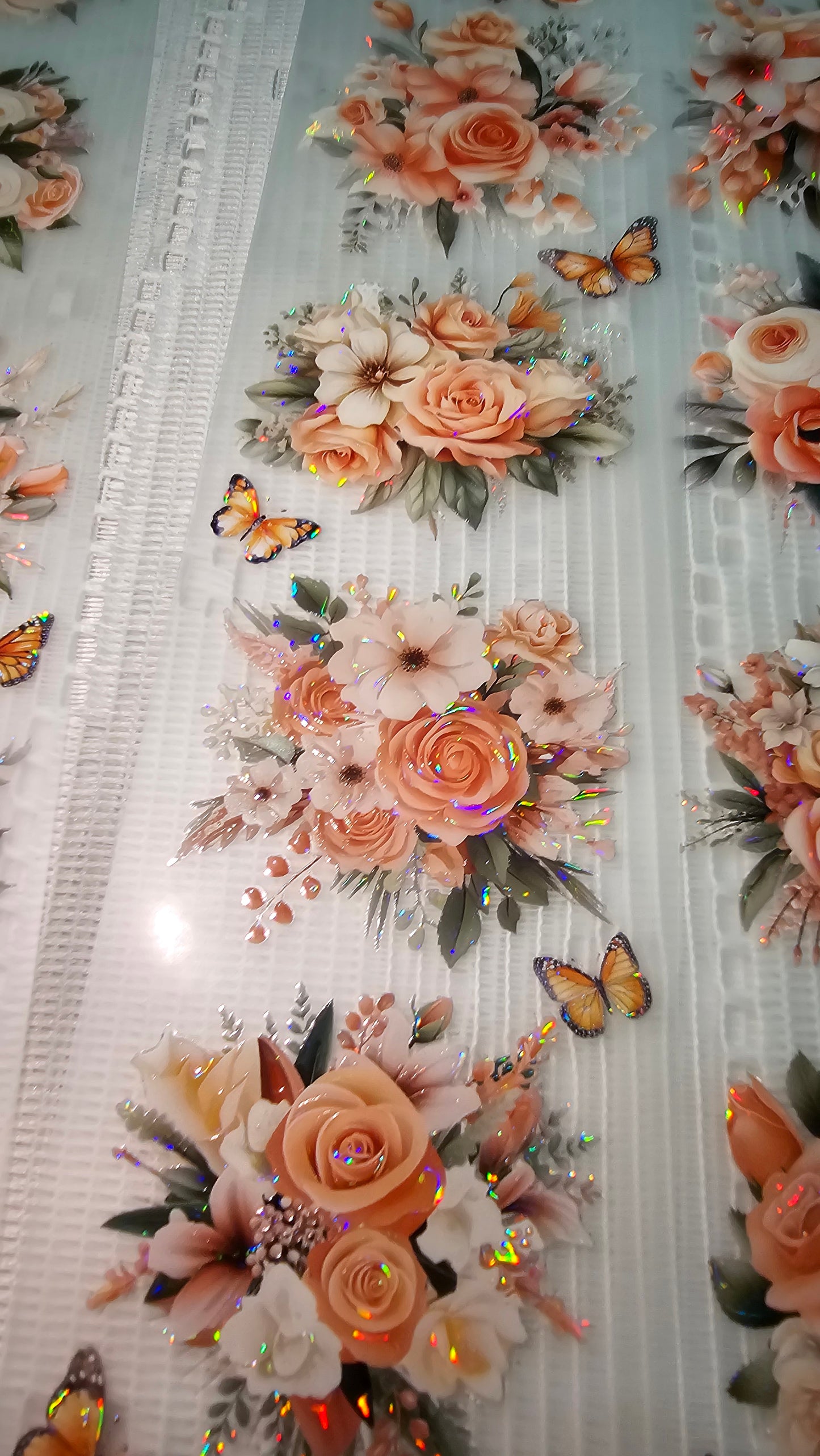 My DESIGN My PET TAPE journaling, Scrapbooking, Crafts , Hand Arts loop 100cm x7cm , Salmon Flowers