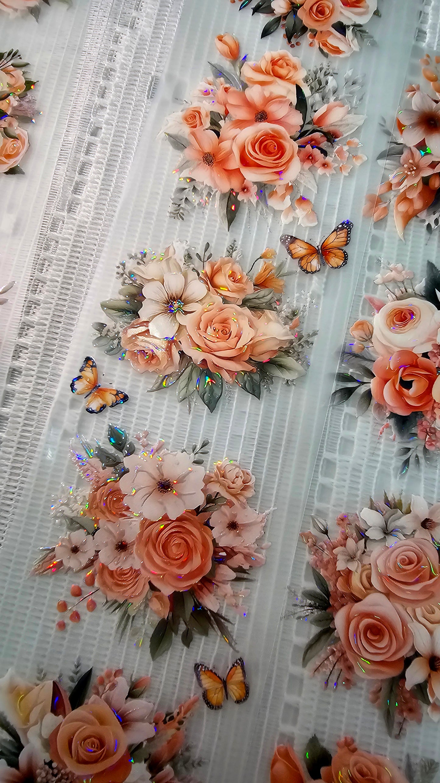 My DESIGN My PET TAPE journaling, Scrapbooking, Crafts , Hand Arts loop 100cm x7cm , Salmon Flowers