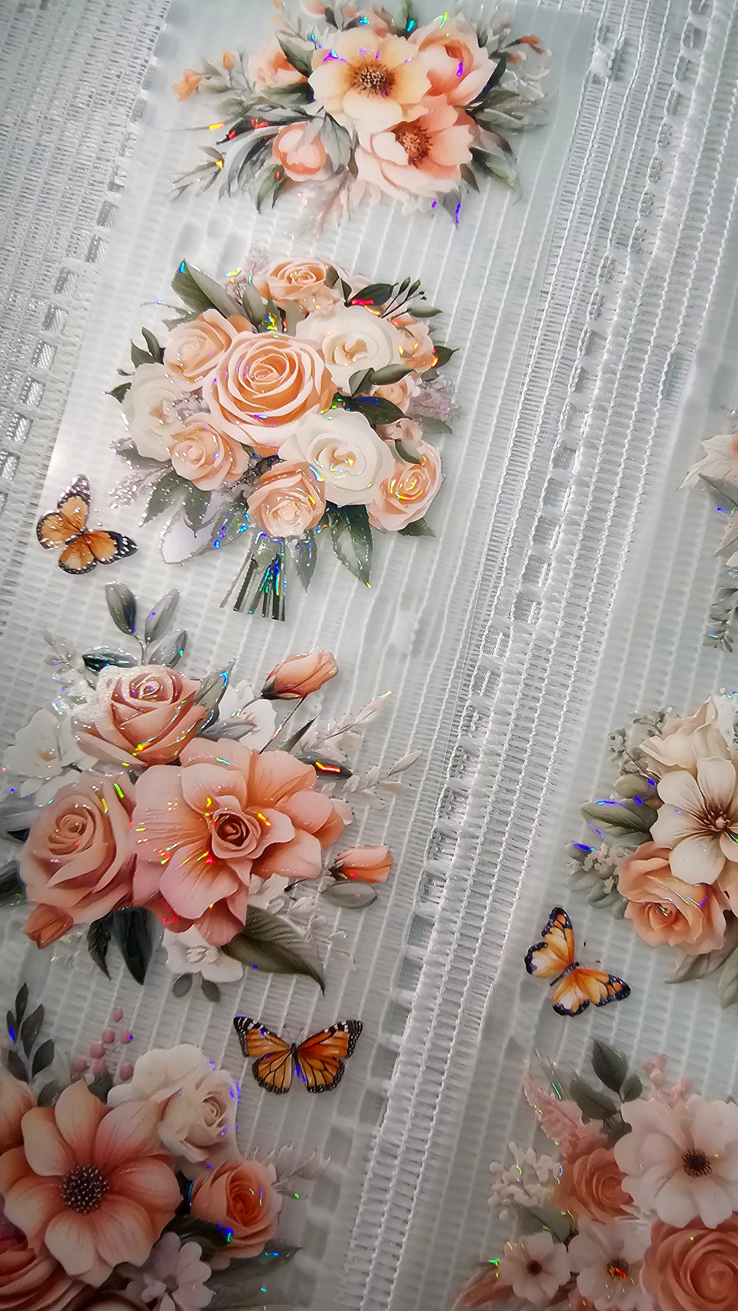 My DESIGN My PET TAPE journaling, Scrapbooking, Crafts , Hand Arts loop 100cm x7cm , Salmon Flowers