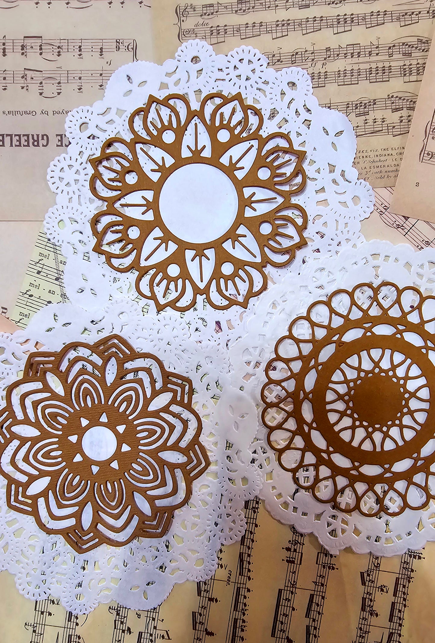 Folio of Mix Die cuts 9 shapes Texture carton Paper 216g High Quality , Brown Tones for journaling | Scrapbooking | crafts | Hand Arts •