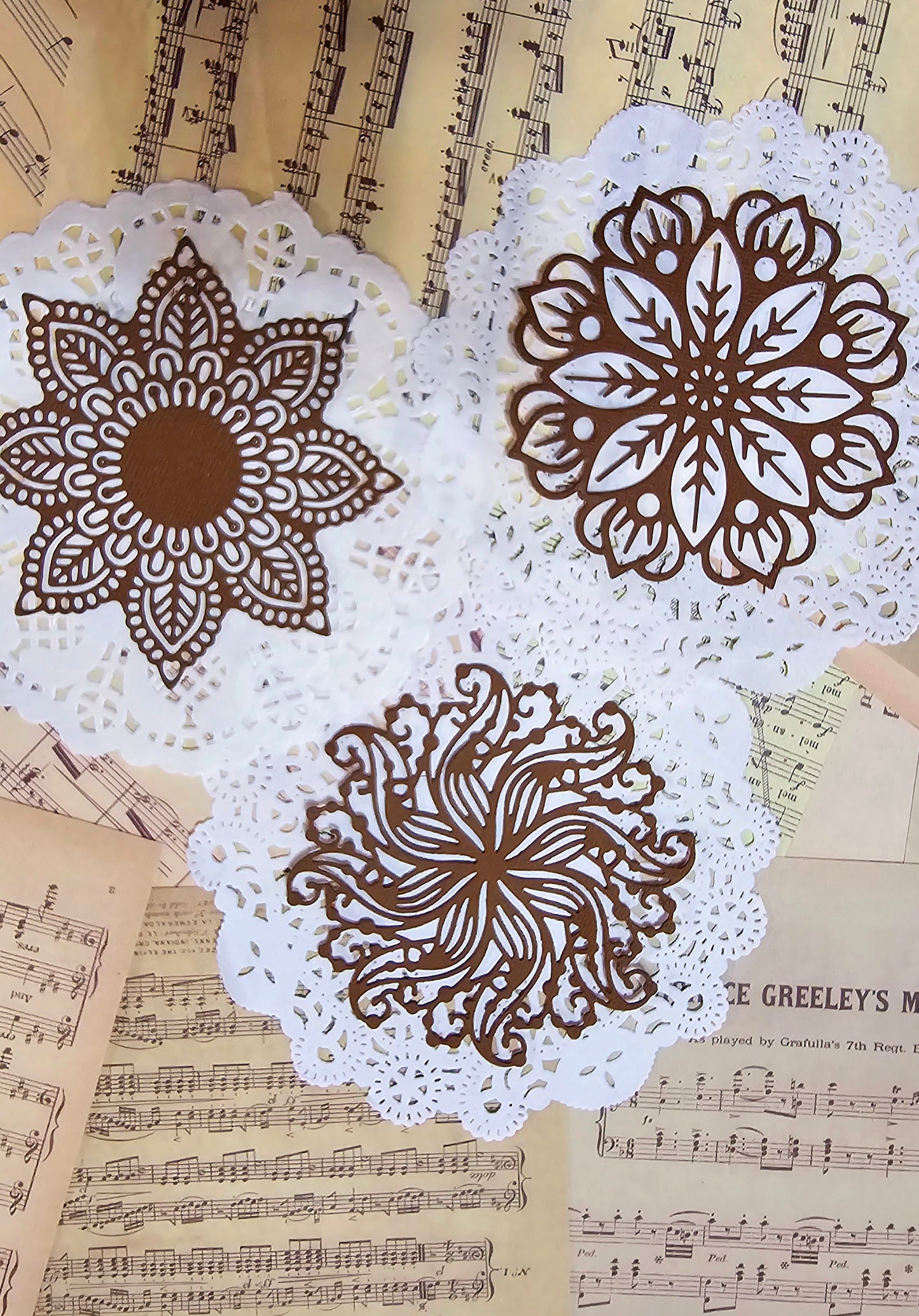 Folio of Mix Die cuts 9 shapes Texture carton Paper 216g High Quality , Brown Tones for journaling | Scrapbooking | crafts | Hand Arts •