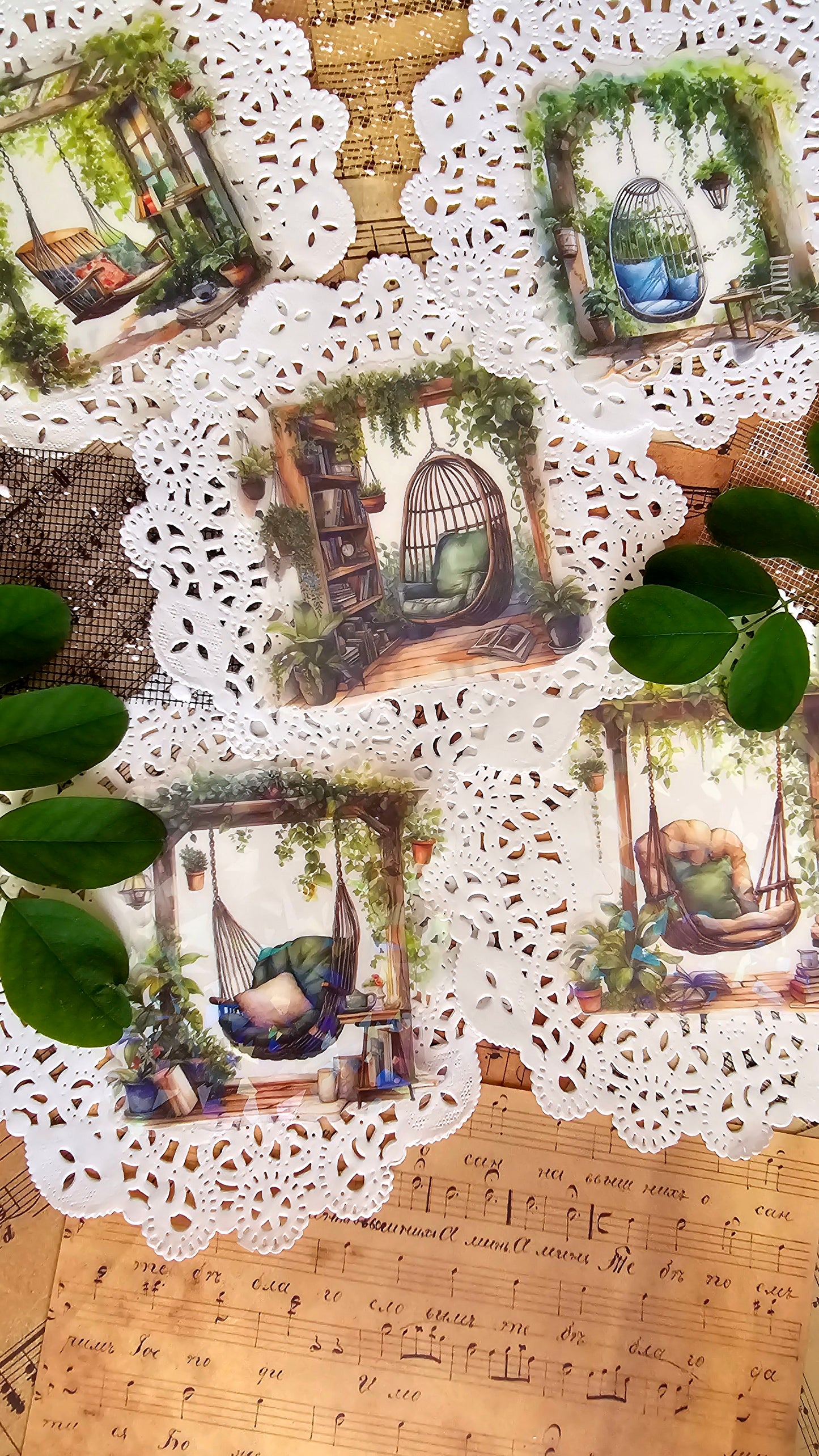 5 Swing Sparkling Stickers pour un journal | Scrapbooking | artisanat | Arts de la main •