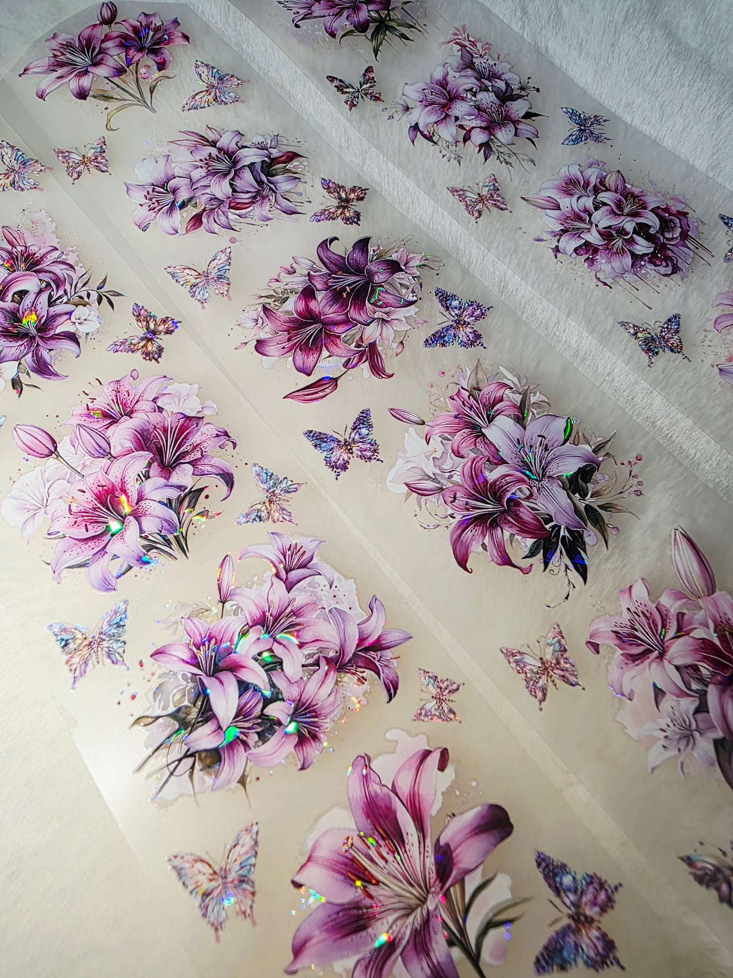 My DESIGN My DESIGN TAPE pour journal, scrapbooking, travaux manuels, boucle d'art à la main 100 cm*7 cm Pink Shining Flowers