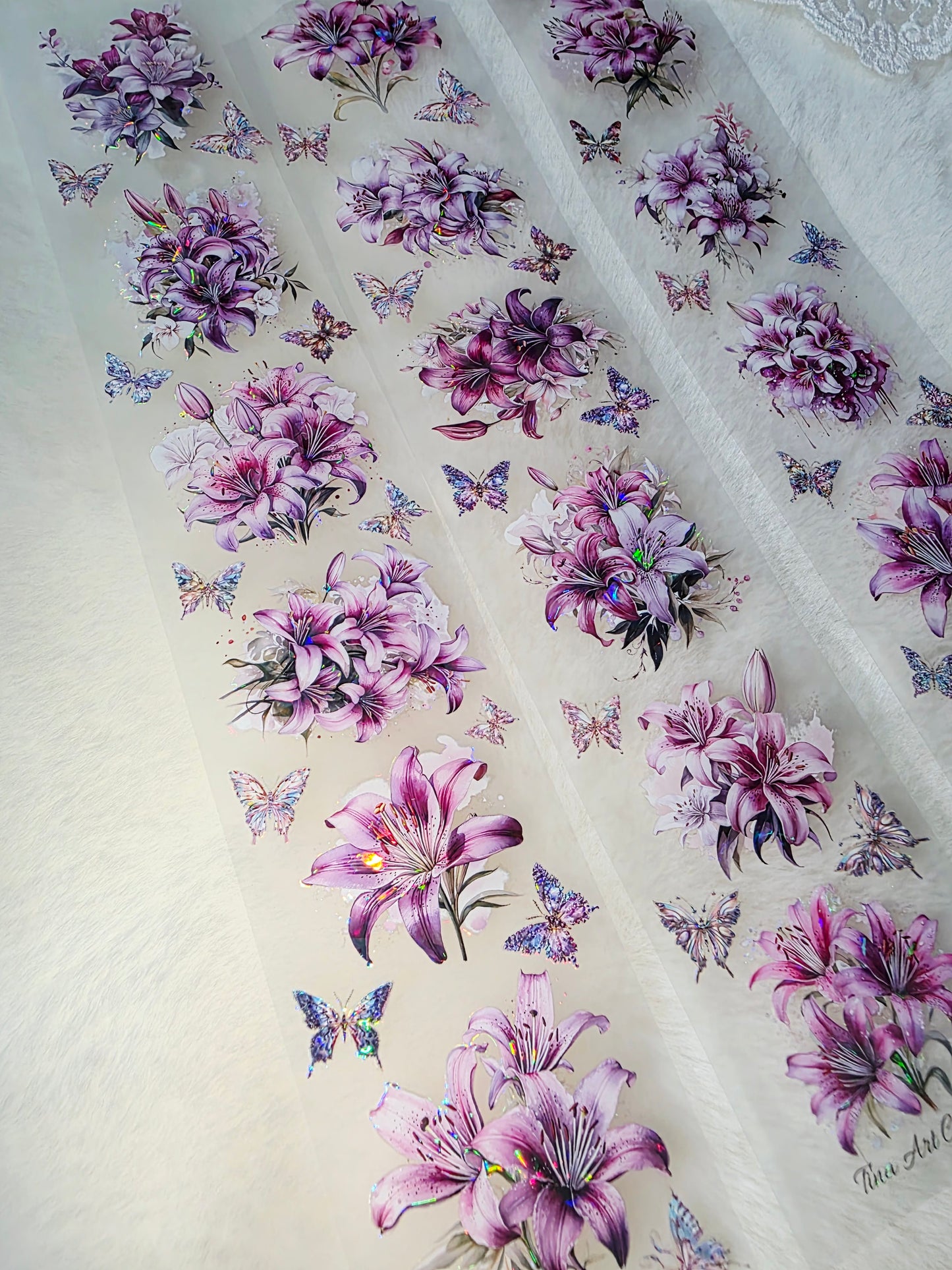 My DESIGN My DESIGN TAPE pour journal, scrapbooking, travaux manuels, boucle d'art à la main 100 cm*7 cm Pink Shining Flowers