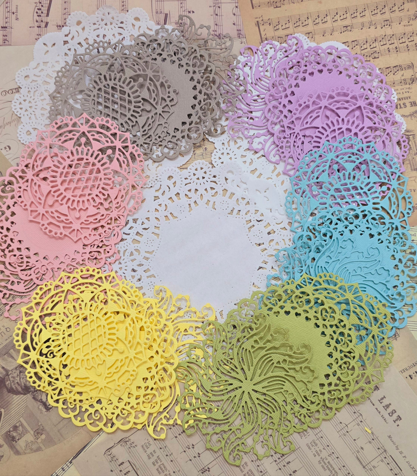 Folio of Die cuts Texture carton Paper 216g High Quality ,Pastel quit colors for journaling | Scrapbooking | crafts | Hand Arts ••