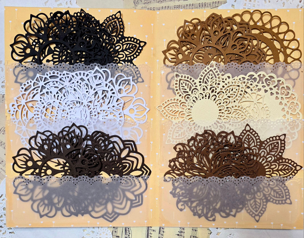 Folio of Mix Die cuts 9 shapes Texture carton Paper 216g High Quality , Brown Tones for journaling | Scrapbooking | crafts | Hand Arts •