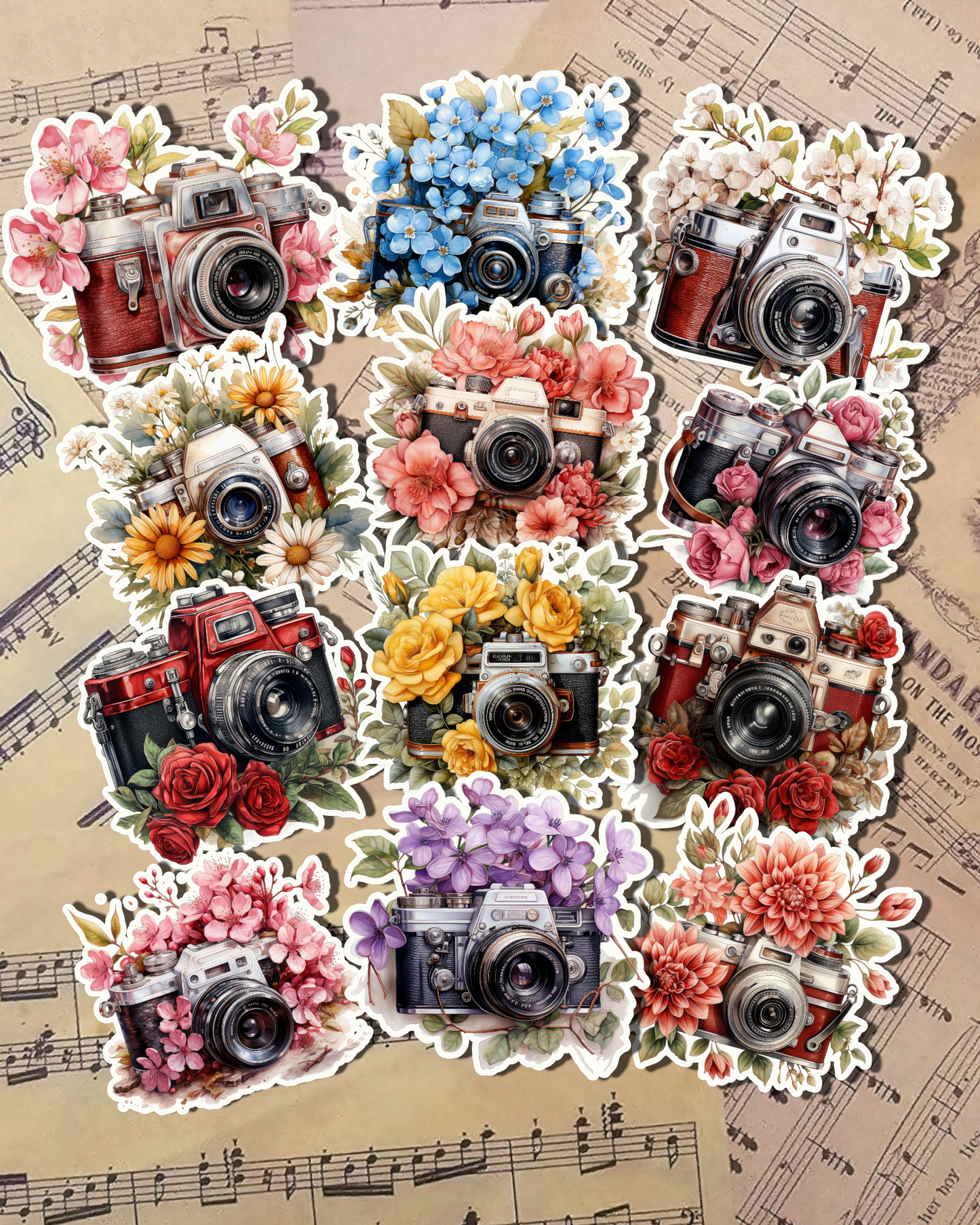 Set Spring Camera for journaling, le scrapbooking, Crafts,HandArts •
