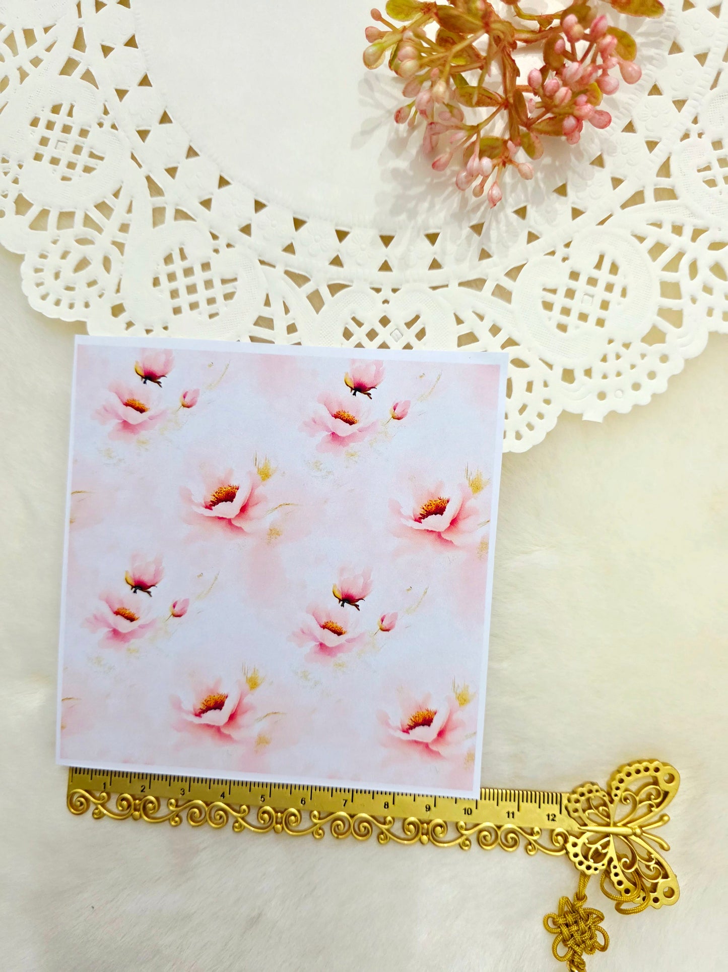 Set of 8 Beautiful Floral Background Papers – Perfect for Journaling, Scrapbooking, and Crafts