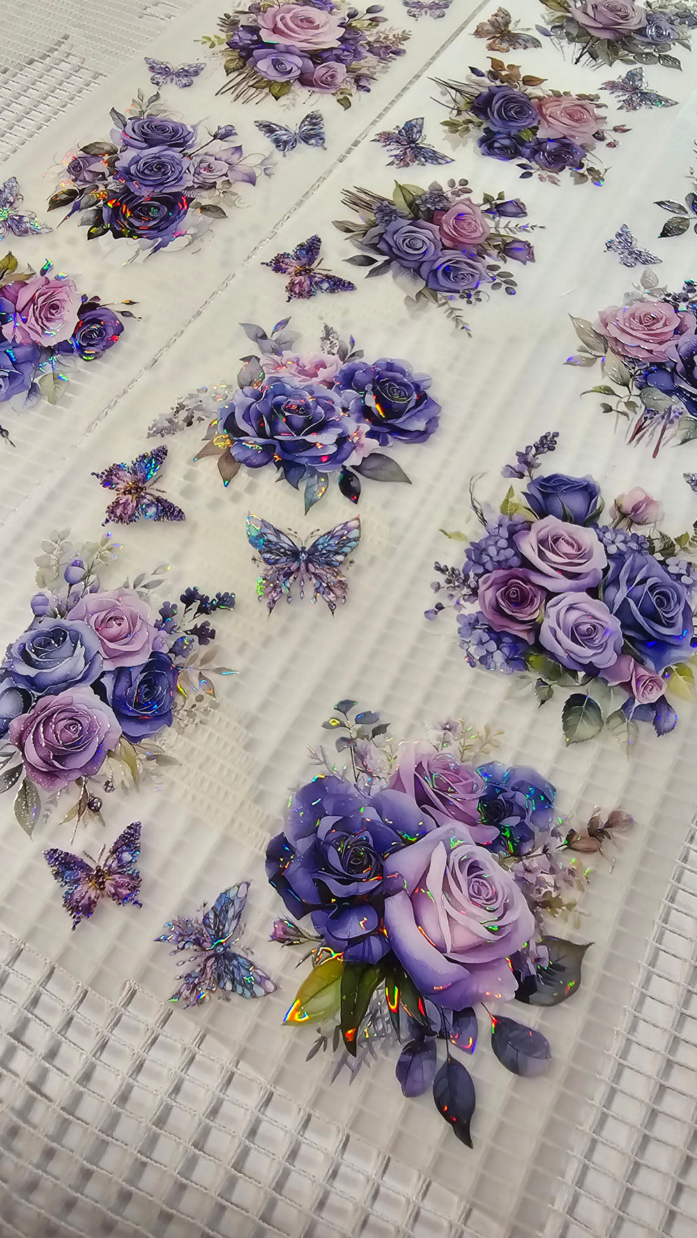 Mon DESIGN My PET TAPE journaling, Scrapbooking, Artisanat, Arts manuels boucle 100Cmx 7Cm, Fleurs Rose Vif Violet