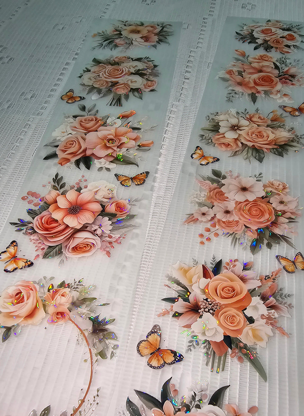 Mon DESIGN My PET TAPE journaling, Scrapbooking, Artisanat, Arts manuels boucle 100cm x 7cm, Fleurs Saumon
