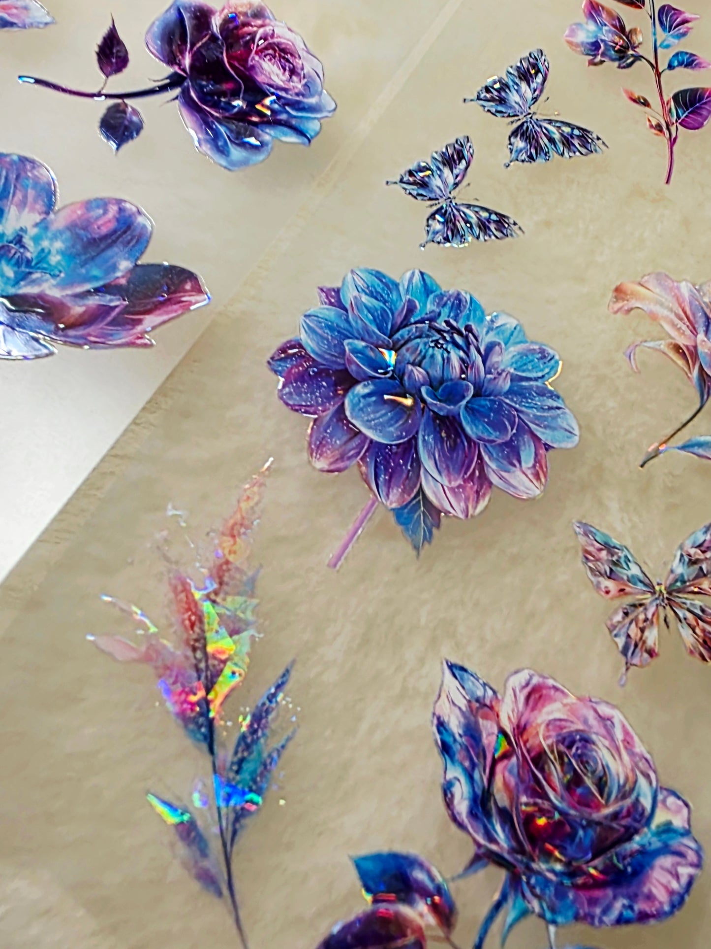 My DESIGN My DESIGN TAPE pour journal, scrapbooking, travaux manuels, boucle d'art à la main 100 cm*7 cm Crystal Flowers
