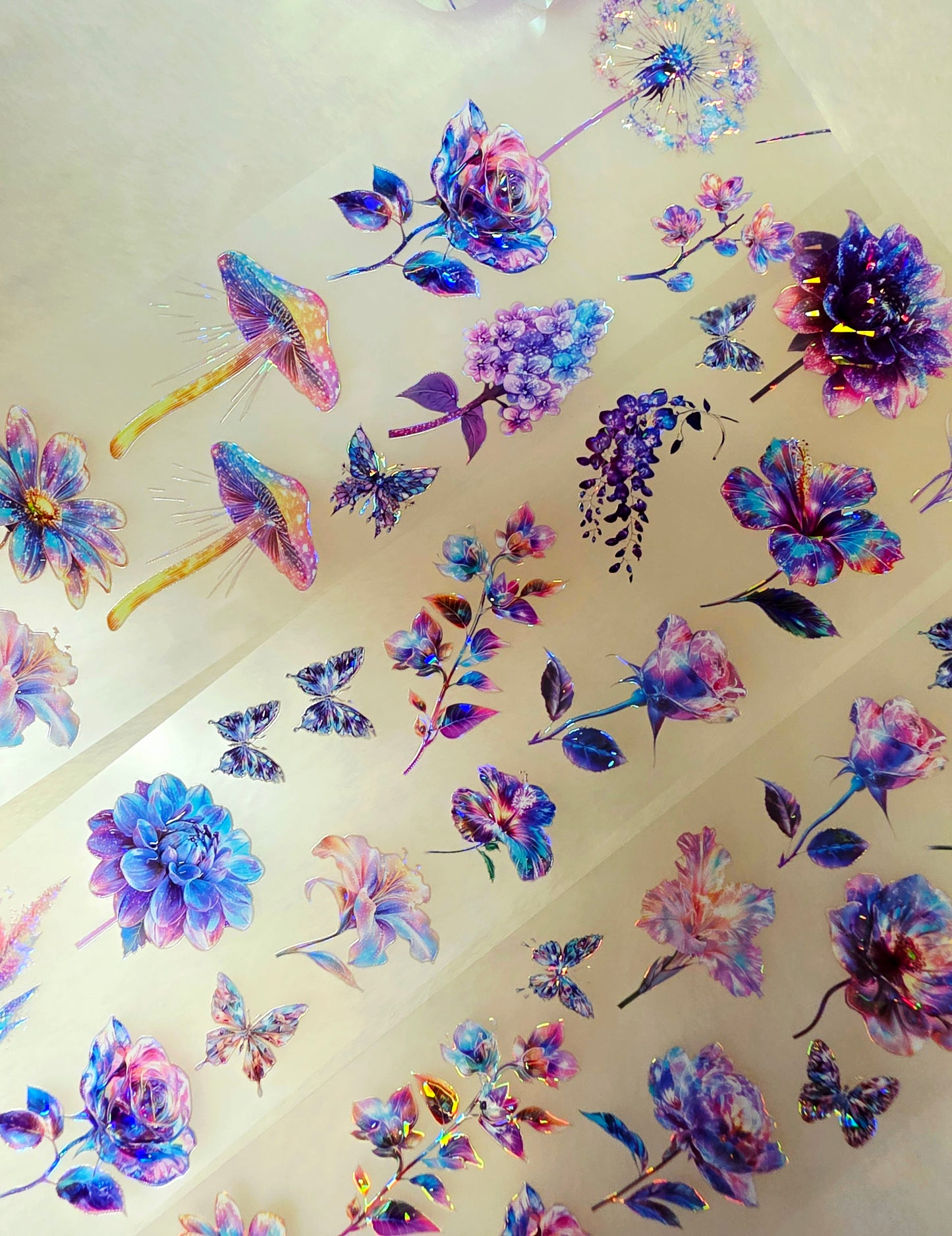 My DESIGN My DESIGN TAPE pour journal, scrapbooking, travaux manuels, boucle d'art à la main 100 cm*7 cm Crystal Flowers