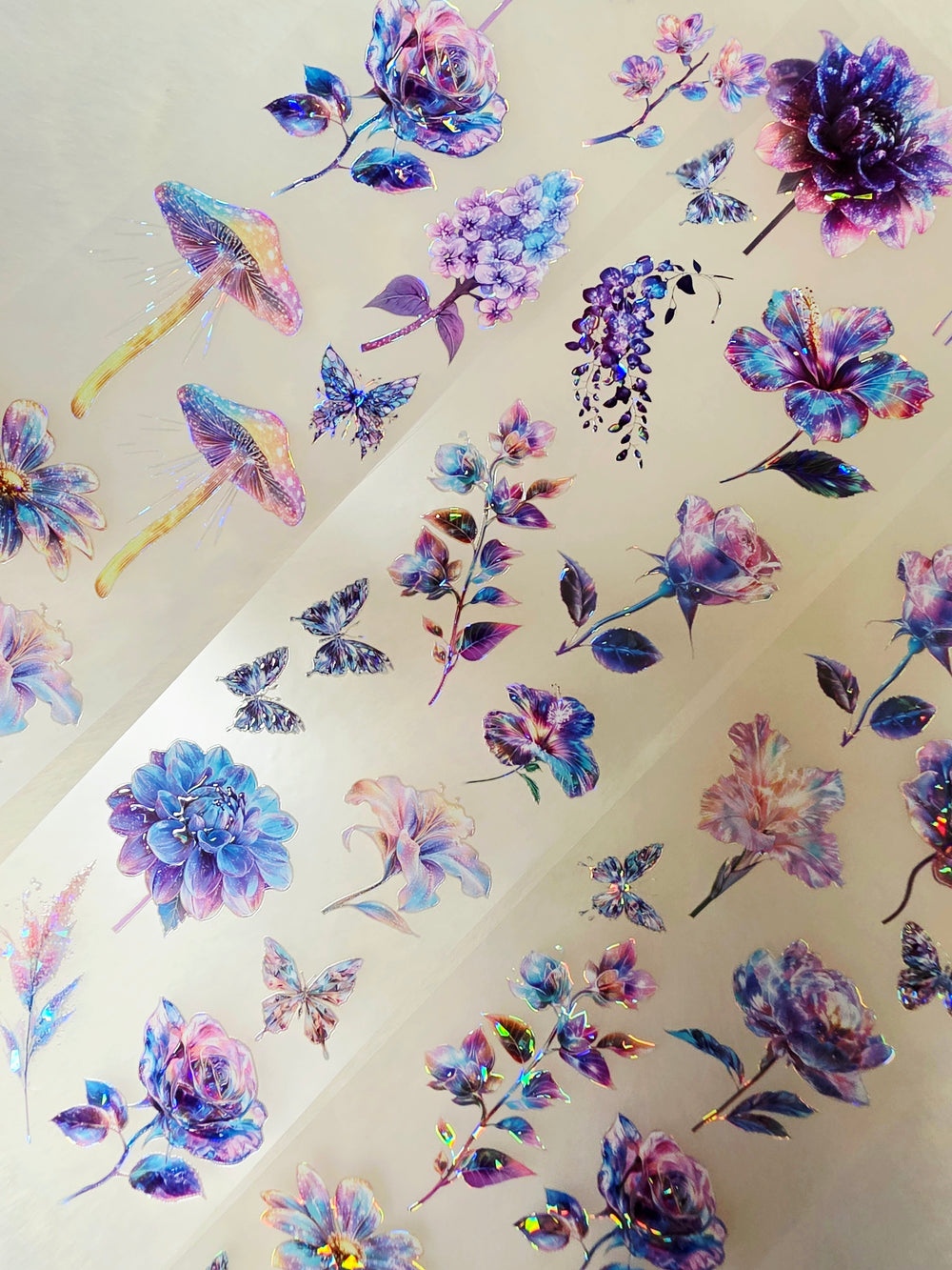My DESIGN My DESIGN TAPE pour journal, scrapbooking, travaux manuels, boucle d'art à la main 100 cm*7 cm Crystal Flowers