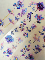 My DESIGN My DESIGN TAPE pour journal, scrapbooking, travaux manuels, boucle d'art à la main 100 cm*7 cm Crystal Flowers