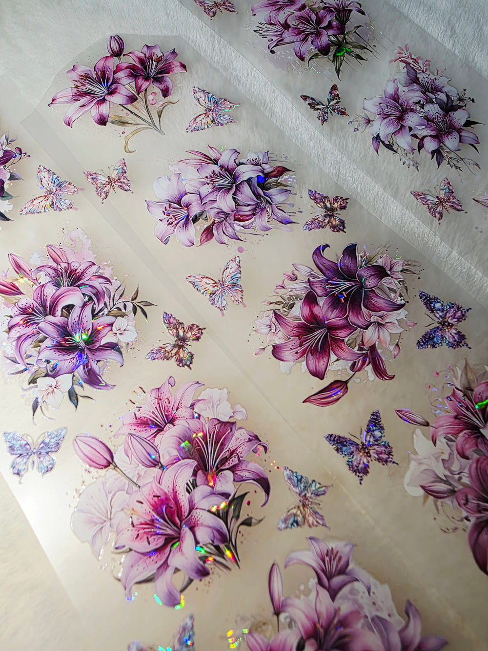 My DESIGN My DESIGN TAPE pour journal, scrapbooking, travaux manuels, boucle d'art à la main 100 cm*7 cm Pink Shining Flowers