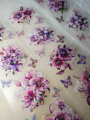 My DESIGN My DESIGN TAPE pour journal, scrapbooking, travaux manuels, boucle d'art à la main 100 cm*7 cm Pink Shining Flowers