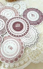 Circle frames Stickers pre cut ,Coffee theme for journaling, scrapbooking, Crafts, HandArts