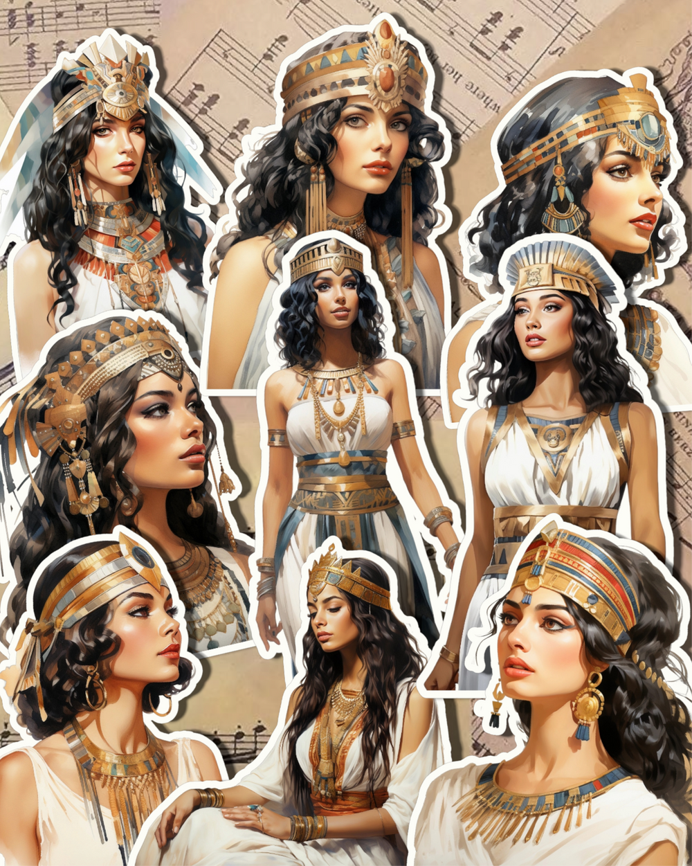 Ensemble de pharaoniques égyptiennes pour la tenue d'un journal, l'artisanat et l'art de la main.