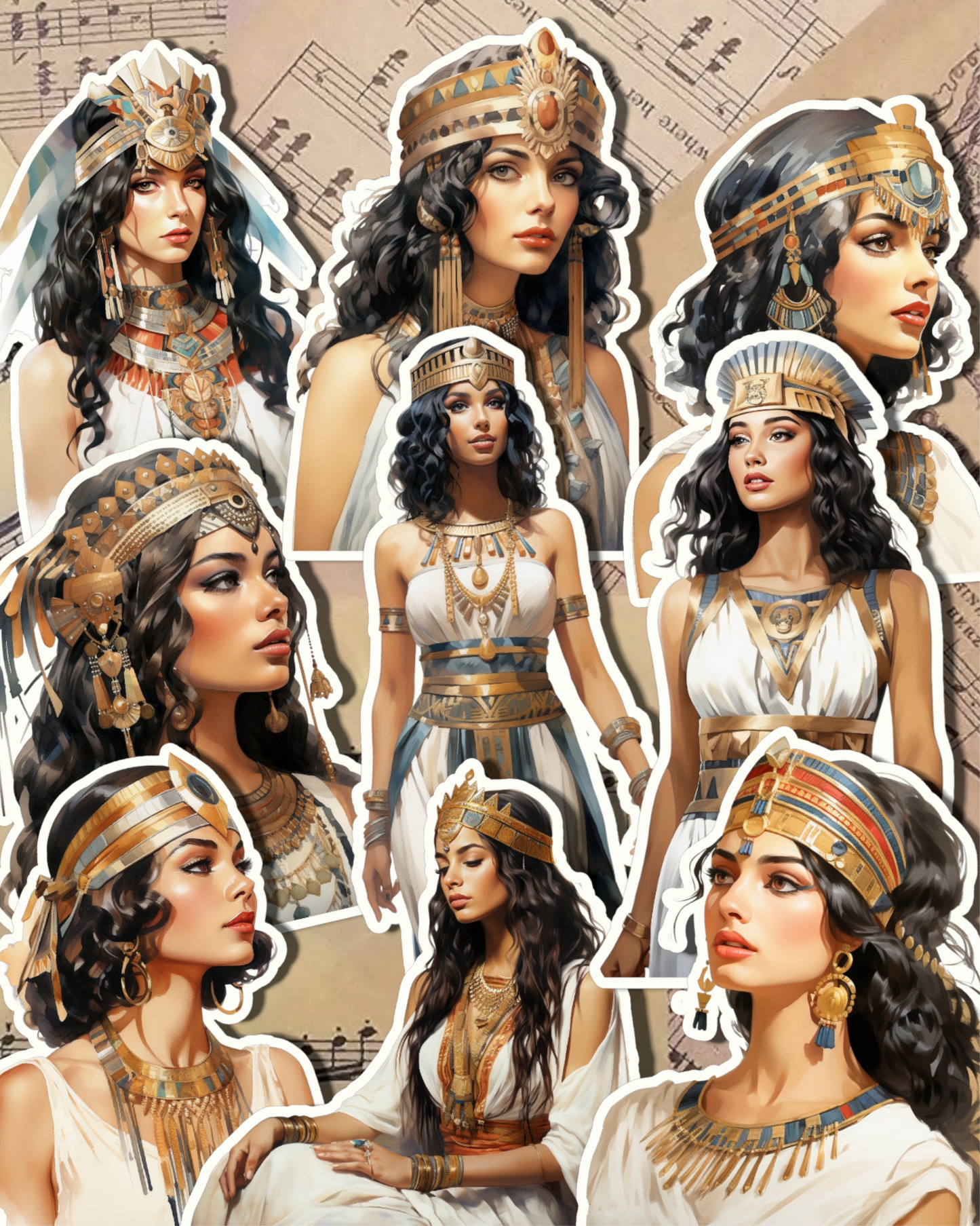 Ensemble de pharaoniques égyptiennes pour la tenue d'un journal, l'artisanat et l'art de la main.