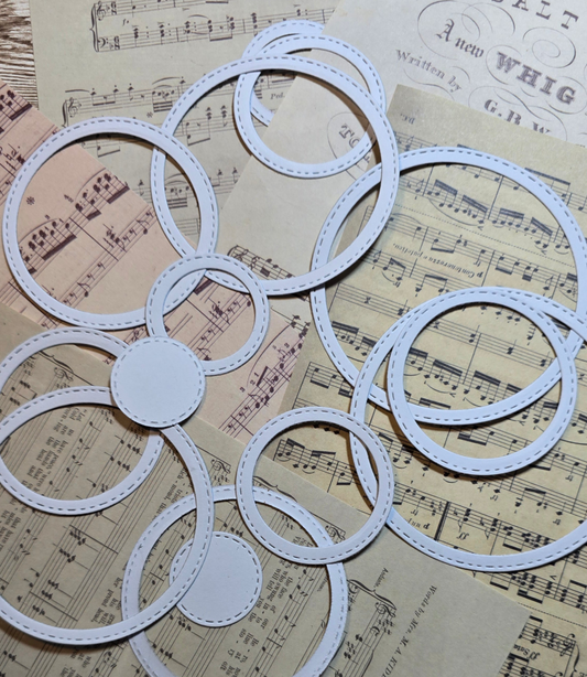 Set of Circle Die Cuts 300 g/M for Journaling| Scrapbooking | Crafts | HandArt •