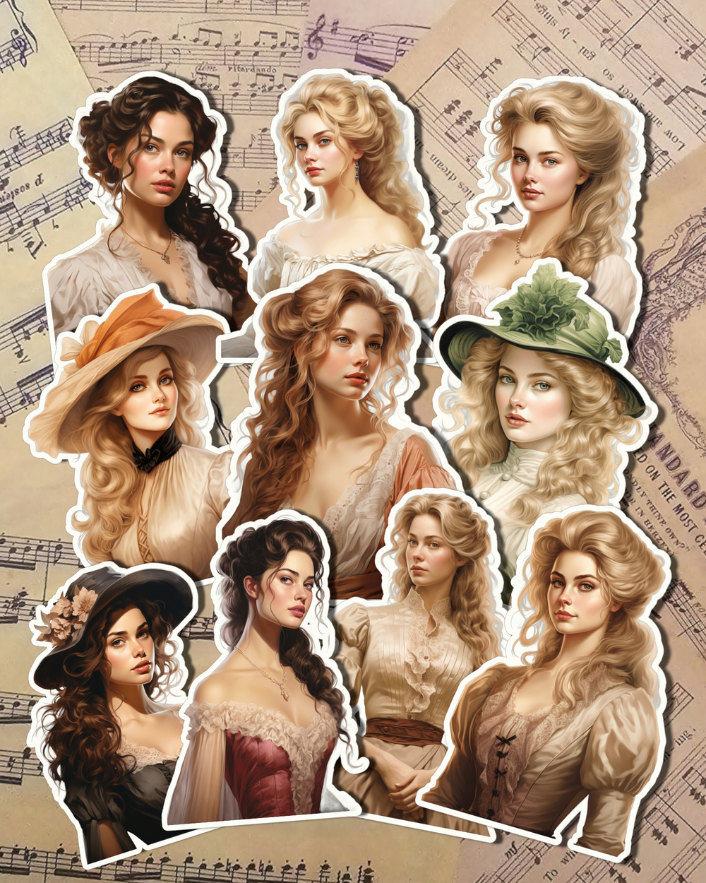Ensemble de couleurs vintage Lady Quiet pour le journaling, le scrapbooking, les travaux manuels, les manuels d'arts•