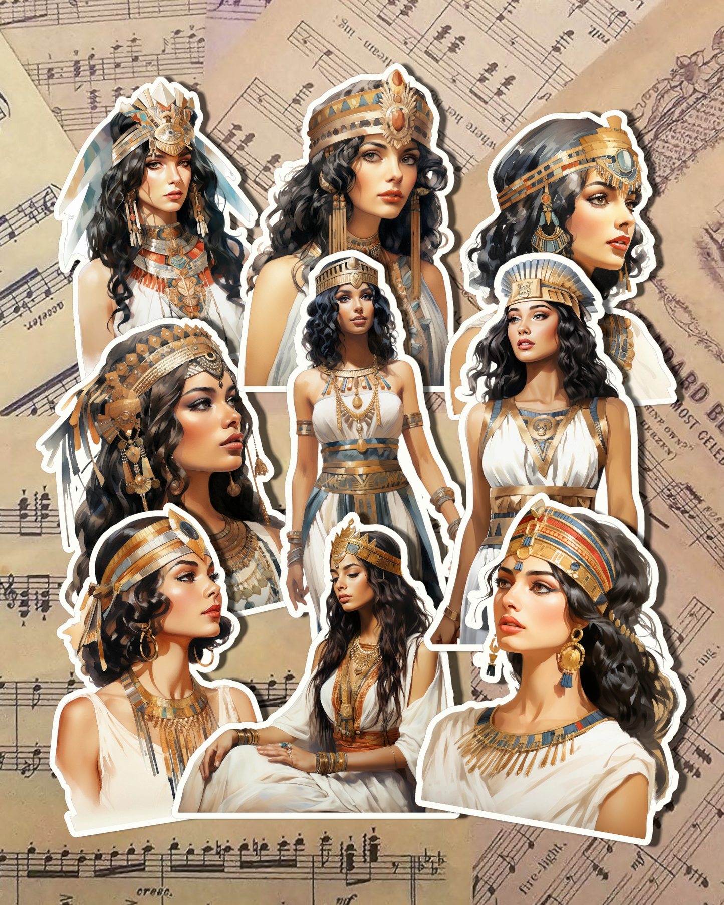 Ensemble de pharaoniques égyptiennes pour la tenue d'un journal, l'artisanat et l'art de la main.