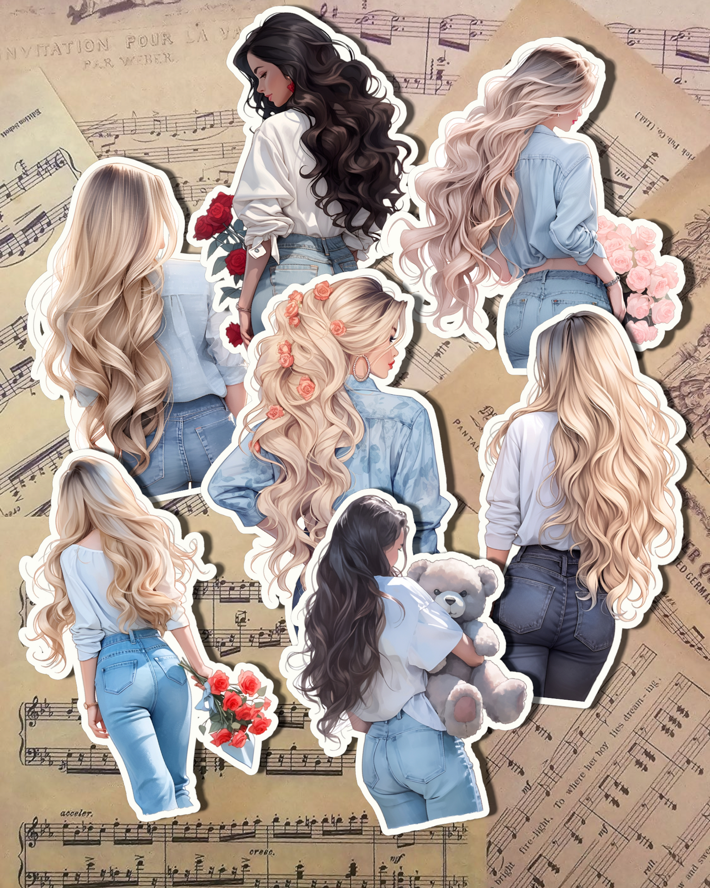 Lot de jeans Girl pour la tenue d'un journal | Scrapbooking | artisanat| Arts de la main •