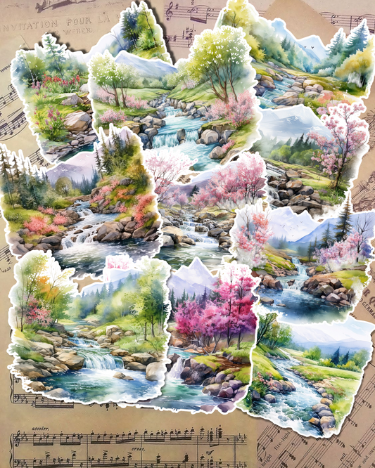 Bundle of rivers and nature  for journaling, scrapbooking, Crafts, Cards, Hand Arts•