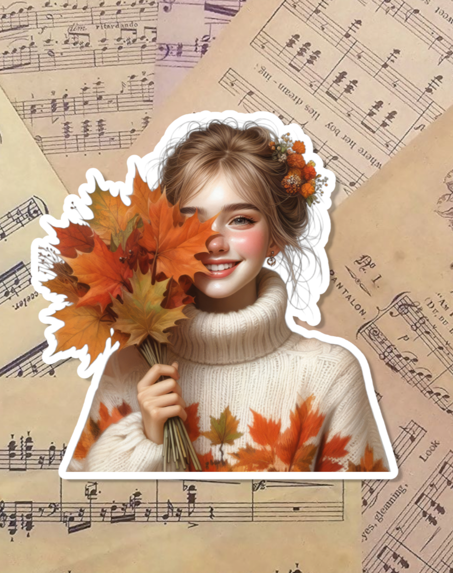 Set of Beautiful Autumn Girls for journaling , le scrapbooking, Crafts, HandArts.