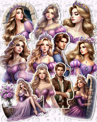 Lot of stickers Rapunzel for journaling| Scrapbooking | Crafts | Hand Arts •