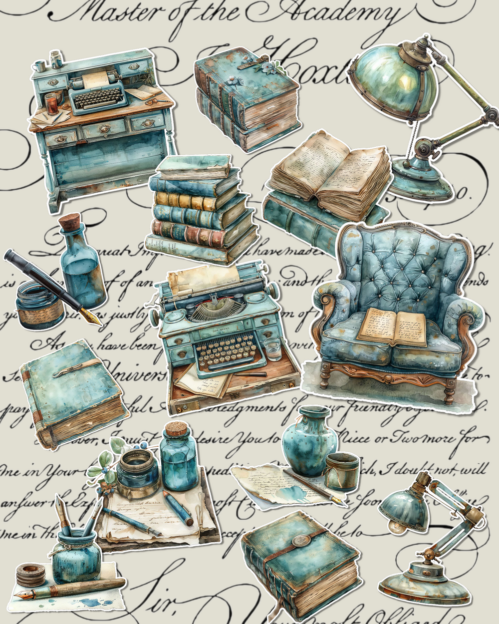 Lot of antique writing stuff for Journaling  | Scrapbooking | Crafts | HandArts •