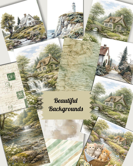 Early Spring – 20 Pages of Fresh Blooms, Cozy Nature & Cottagecore Charm for Journaling, Scrapbooking, Crafts & Hand Arts