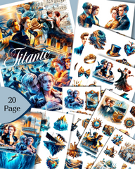 Titanic – 20 Pages of Romance, Drama & Vintage Elegance for journaling, Scrapbooking, Crafts, HandArts