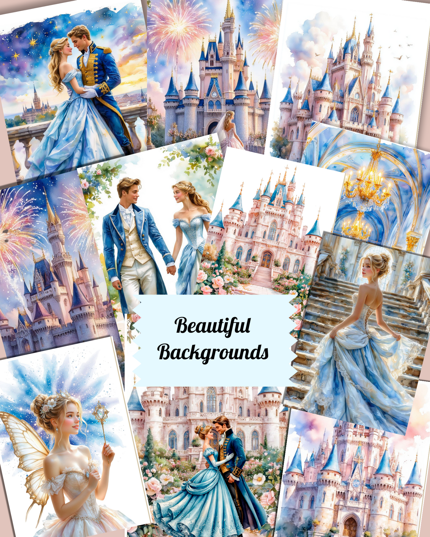 Cinderella – 20 Pages of Cut & Paste Magic for journaling , le scrapbooking, Crafts, HandArts