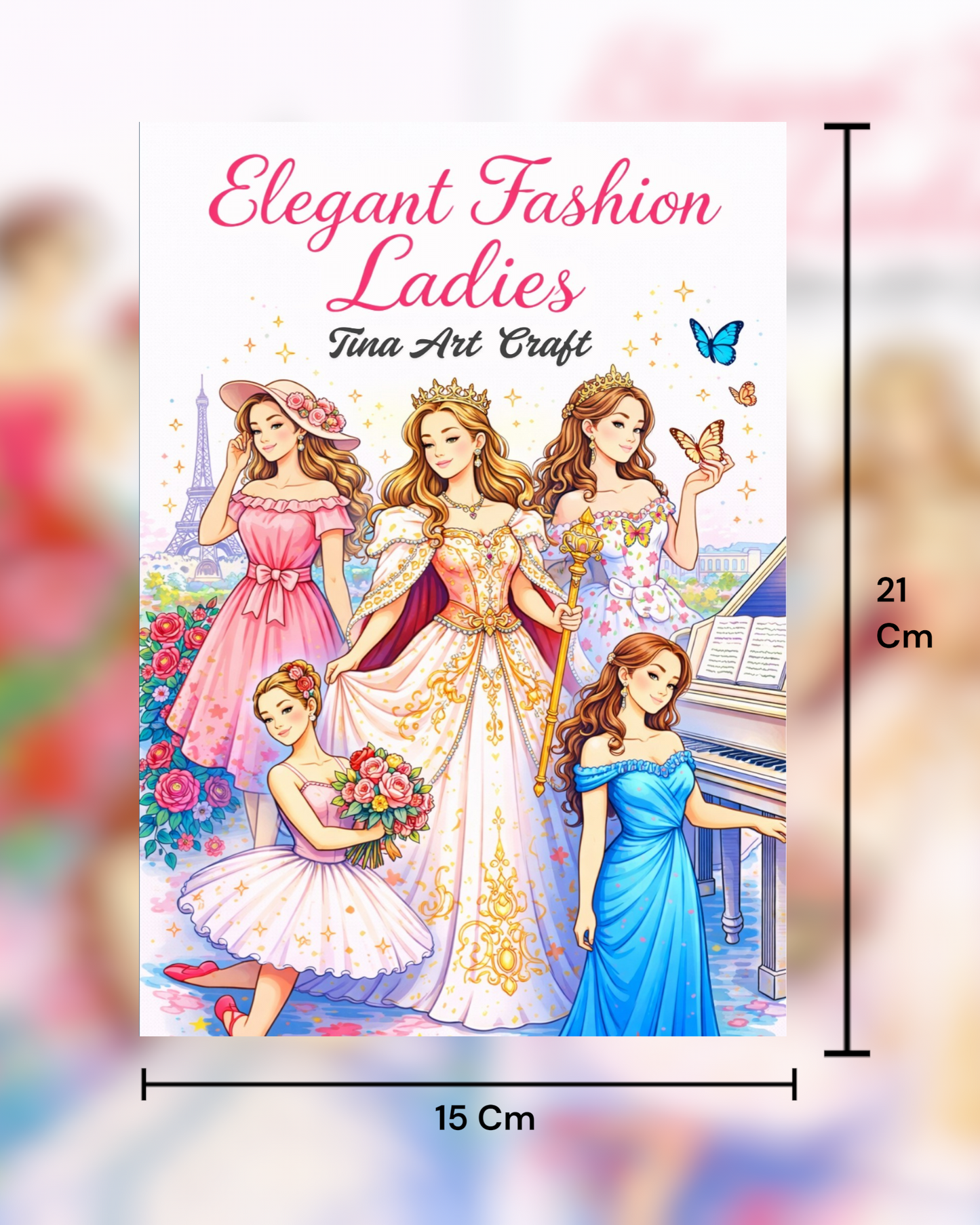 Elegant Fashion Ladies – 20 Pages of Style, Grace & Coloring Elegance for journaling , le scrapbooking, Crafts, HandArts
