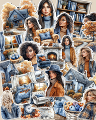 Lot of more 25 stickers Autumn fall season stickers   for journaling| Scrapbooking | Crafts| HandArts Fabrication.