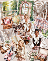 Lot of 17 vintage academic stickers for journaling| Scrapbooking | Crafts| Hand Arts •