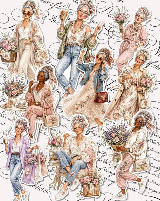 Set of the the happiest grandma in town for journaling scrapbooking, Crafts Handmade art.
