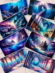 Dreamy underwater fantasy a magical collection of vibrant, high-detail stickersfor journaling , scrapbooking, Crafts, HandArts.