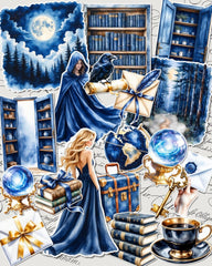 Lot de 17 Mystic Midnight Blue Stickers for journaling| Scrapbooking | Crafts| Hand Arts •