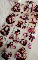 My DESIGN My DESIGN TAPE pour journal, scrapbooking, travaux manuels, boucle d'art à la main 100 cm*7 cm Burgundy early Spring