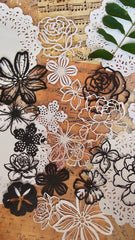 Mix of flowers shining die cuts  for journaling, scrapbooking, Crafts, HandArts