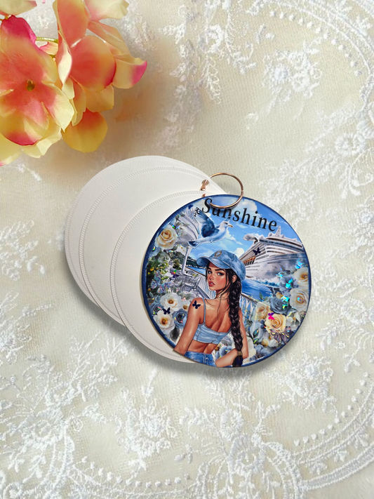 Circle-shaped blank journal 300/gsm on a metal ring – perfect forfor journaling| Scrapbooking | Crafts |creative project.