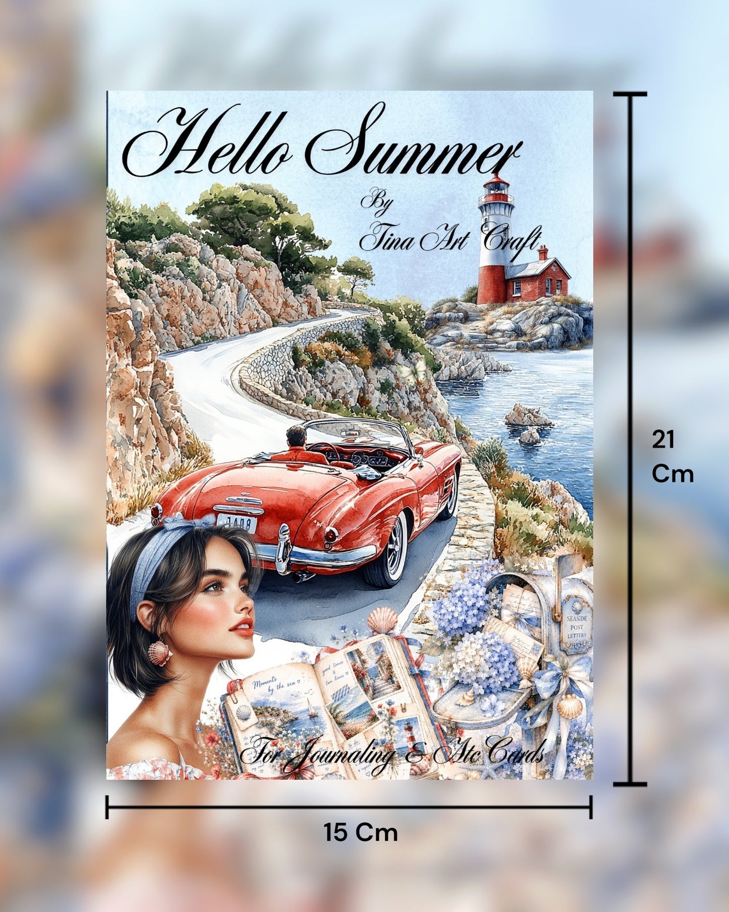 Hello Summer – 20 Pages of Coastal Beauty, Mediterranean Charm & Seaside Dreams for Journaling, Scrapbooking, Crafts & HandArts
